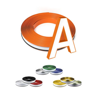 7 9 11cm Strips Aluminium Channelume Polyester Coating PVC Aluminium Trim Cap Pubblicità