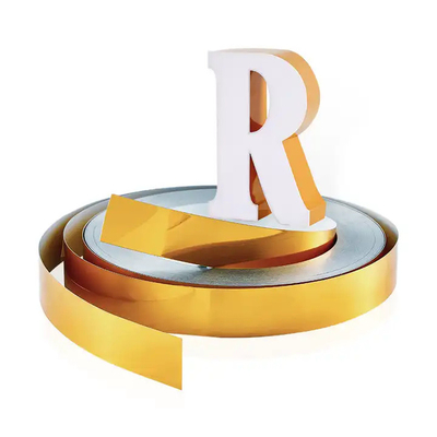 0Spirale di lettere in alluminio di spessore di.6 mm con sorgente luminosa al neon a LED
