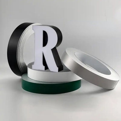 6 cm di larghezza Lettera Trim Cap Rivestito di alluminio Canale Lettera Trim