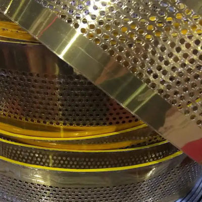 Rubinetto in alluminio dorato con spirale di alluminio spazzolato